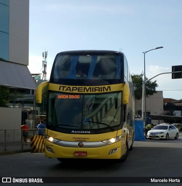 Viação Itapemirim 17001 na cidade de Rio de Janeiro, Rio de Janeiro, Brasil, por Marcelo Horta. ID da foto: 8898301.