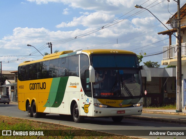 Empresa Gontijo de Transportes 14550 na cidade de Várzea da Palma, Minas Gerais, Brasil, por Andrew Campos. ID da foto: 8902682.