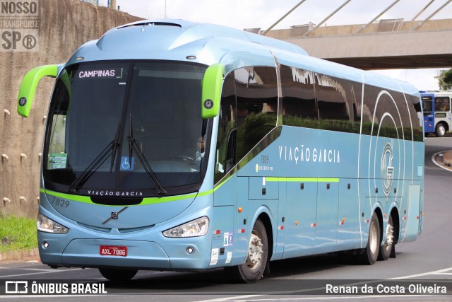 Viação Garcia 7829 na cidade de Campinas, São Paulo, Brasil, por Renan da Costa Oliveira. Número da foto: #8902890.