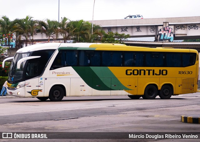 Empresa Gontijo de Transportes 18630 na cidade de Rio de Janeiro, Rio de Janeiro, Brasil, por Márcio Douglas Ribeiro Venino. ID da foto: 8902436.