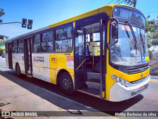 Viação Metrópole Paulista - Zona Leste 3 2869 na cidade de São Paulo, São Paulo, Brasil, por Phillip Barbosa da silva. Número da foto: #8904784.