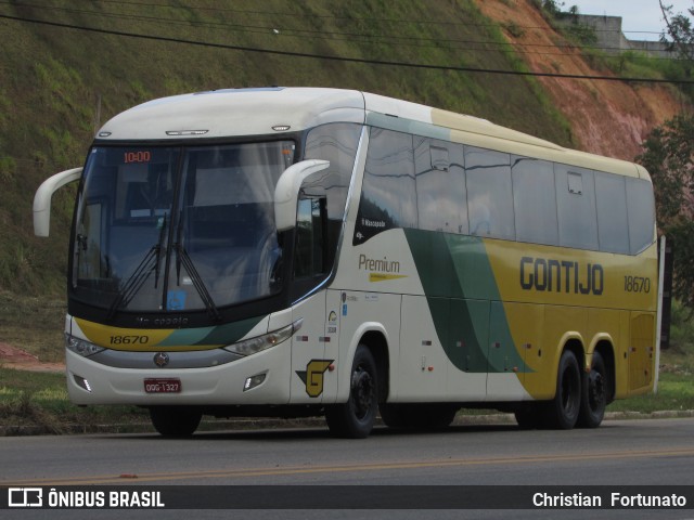 Empresa Gontijo de Transportes 18670 na cidade de Muriaé, Minas Gerais, Brasil, por Christian  Fortunato. ID da foto: 8905531.