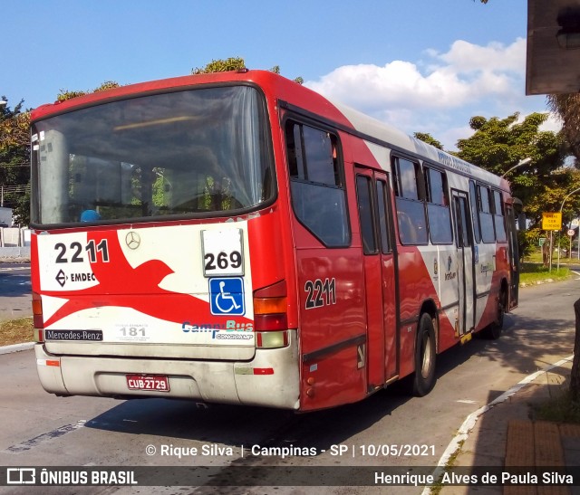 Expresso CampiBus 2211 na cidade de Campinas, São Paulo, Brasil, por Henrique Alves de Paula Silva. ID da foto: 8906182.