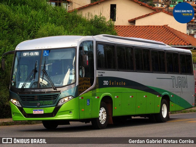 Turin Transportes 2110 na cidade de Ouro Preto, Minas Gerais, Brasil, por Gerdan Gabriel Bretas Corrêa. ID da foto: 8907203.