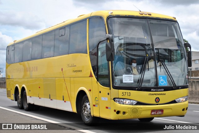 Viação Itapemirim 5713 na cidade de Sumaré, São Paulo, Brasil, por Julio Medeiros. ID da foto: 8907213.