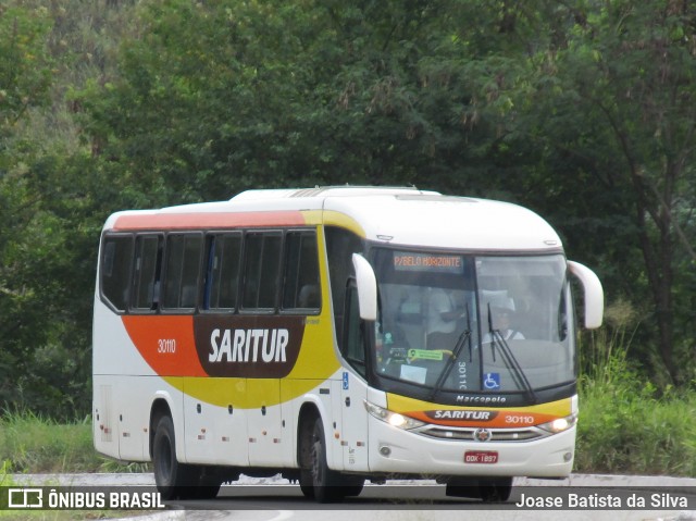 Saritur - Santa Rita Transporte Urbano e Rodoviário 30110 na cidade de Timóteo, Minas Gerais, Brasil, por Joase Batista da Silva. Número da foto: #8906564.