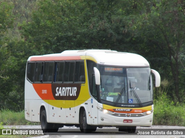 Saritur - Santa Rita Transporte Urbano e Rodoviário 30110 na cidade de Timóteo, Minas Gerais, Brasil, por Joase Batista da Silva. ID da foto: 8906564.