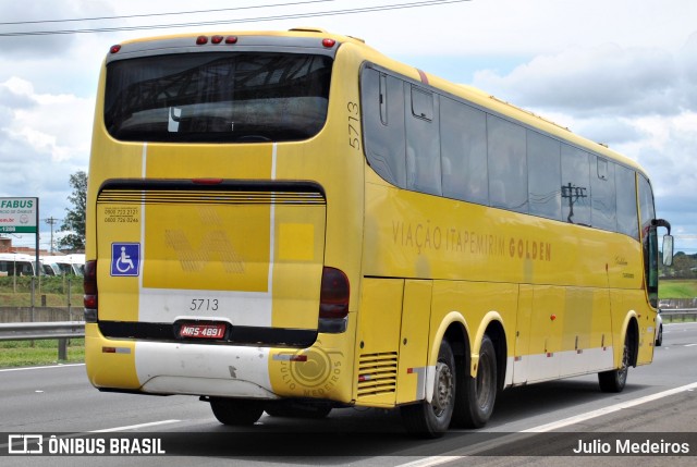 Viação Itapemirim 5713 na cidade de Sumaré, São Paulo, Brasil, por Julio Medeiros. ID da foto: 8907219.