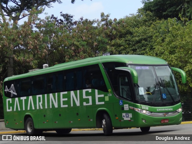 Auto Viação Catarinense 3338 na cidade de São Paulo, São Paulo, Brasil, por Douglas Andrez. ID da foto: 8908482.