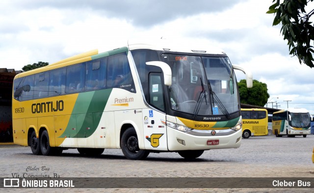 Empresa Gontijo de Transportes 18630 na cidade de Vitória da Conquista, Bahia, Brasil, por Cleber Bus. ID da foto: 8909582.