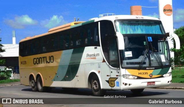 Empresa Gontijo de Transportes 14335 na cidade de Montes Claros, Minas Gerais, Brasil, por Gabriel Barbosa. ID da foto: 8908350.