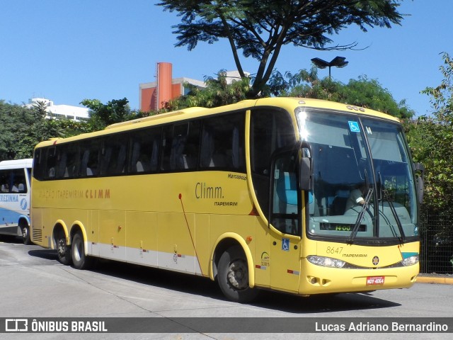 Viação Itapemirim 8647 na cidade de São Paulo, São Paulo, Brasil, por Lucas Adriano Bernardino. Número da foto: #8909854.