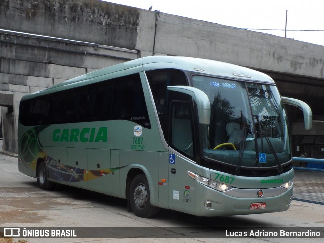 Viação Garcia 7687 na cidade de Curitiba, Paraná, Brasil, por Lucas Adriano Bernardino. Número da foto: #8909826.