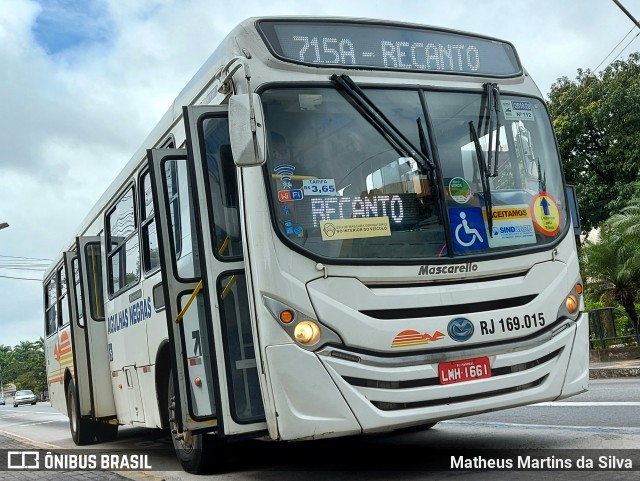 Viação Agulhas Negras RJ 169.015 na cidade de Volta Redonda, Rio de Janeiro, Brasil, por Matheus Martins da Silva. ID da foto: 8911178.