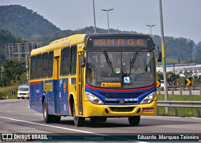 Auto Viação Reginas RJ 110.285 na cidade de Guapimirim, Rio de Janeiro, Brasil, por Eduardo  Marques Teixeira. Número da foto: #8913230.