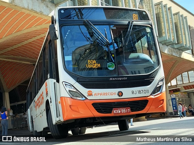 VINSAL - Viação Nossa Senhora Aparecida RJ 187.011 na cidade de Barra Mansa, Rio de Janeiro, Brasil, por Matheus Martins da Silva. ID da foto: 8911141.