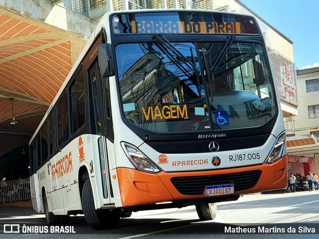 VINSAL - Viação Nossa Senhora Aparecida RJ 187.005 na cidade de Barra Mansa, Rio de Janeiro, Brasil, por Matheus Martins da Silva. Número da foto: #8911127.