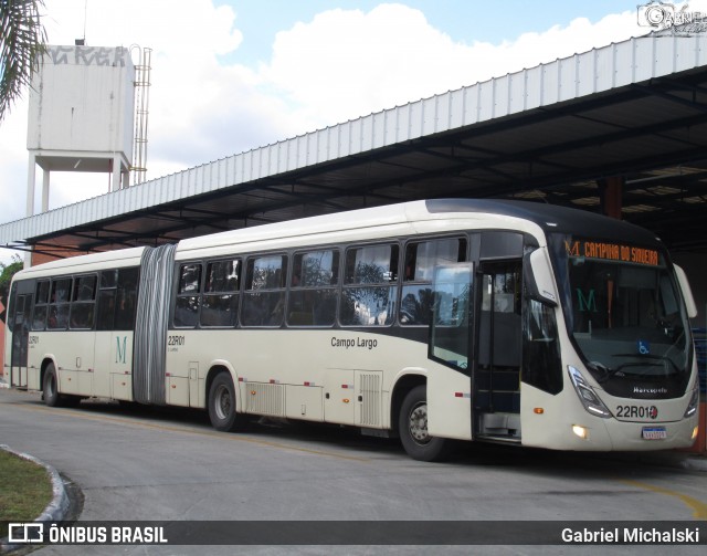 Empresa de Ônibus Campo Largo 22R01 na cidade de Campo Largo, Paraná, Brasil, por Gabriel Michalski. ID da foto: 8911508.