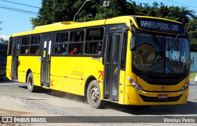 Gidion Transporte e Turismo 11708 na cidade de Joinville, Santa Catarina, Brasil, por Vinicius Petris. ID da foto: 8911490.