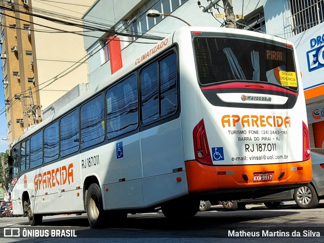 VINSAL - Viação Nossa Senhora Aparecida RJ 187.011 na cidade de Barra Mansa, Rio de Janeiro, Brasil, por Matheus Martins da Silva. ID da foto: 8911147.