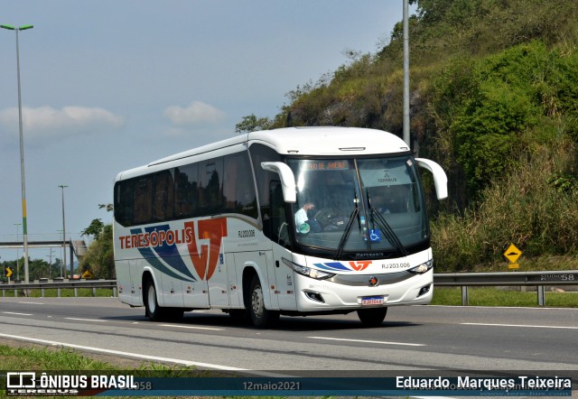 Viação Teresópolis RJ 203.006 na cidade de Guapimirim, Rio de Janeiro, Brasil, por Eduardo  Marques Teixeira. Número da foto: #8913139.