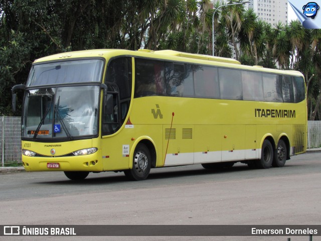 Viação Itapemirim 47001 na cidade de Curitiba, Paraná, Brasil, por Emerson Dorneles. Número da foto: #8915806.