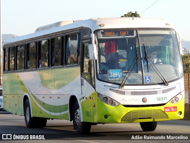 Rio Negro Fretamento e Turismo 14911 na cidade de Belo Horizonte, Minas Gerais, Brasil, por Adão Raimundo Marcelino. ID da foto: 8871636.