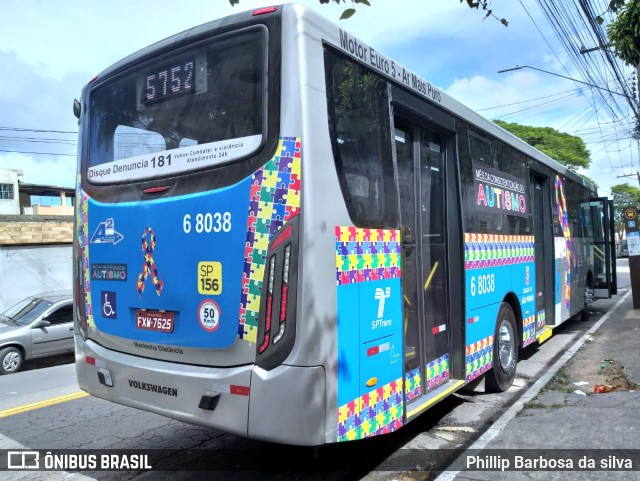 Cooper Líder > A2 Transportes 6 8038 na cidade de São Paulo, São Paulo, Brasil, por Phillip Barbosa da silva. Número da foto: #8871823.