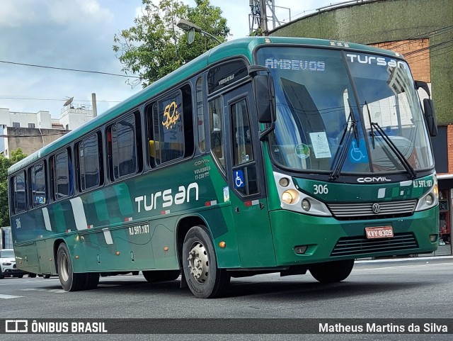 Tursan - Turismo Santo André RJ 597.187 na cidade de Volta Redonda, Rio de Janeiro, Brasil, por Matheus Martins da Silva. Número da foto: #8921223.