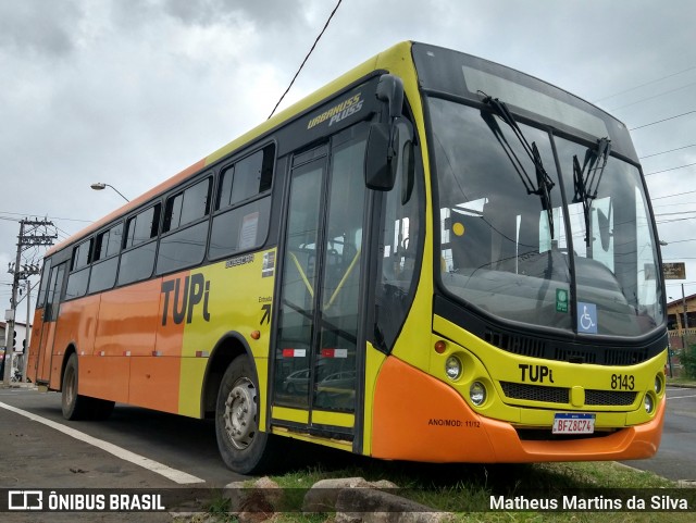 TUPi Transportes Urbanos Piracicaba 8143 na cidade de Piracicaba, São Paulo, Brasil, por Matheus Martins da Silva. ID da foto: 8921541.