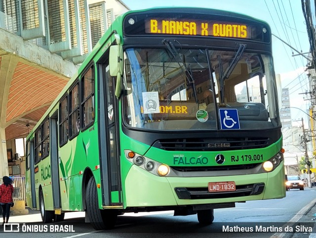 Viação Falcão RJ 179.001 na cidade de Barra Mansa, Rio de Janeiro, Brasil, por Matheus Martins da Silva. Número da foto: #8921441.