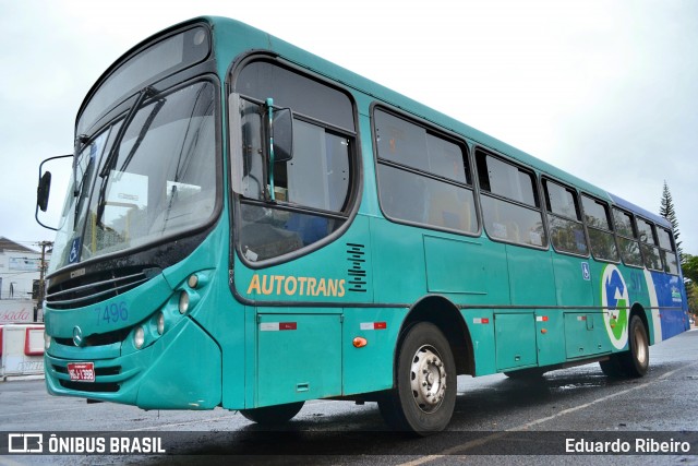 Autotrans Transportes Urbanos e Rodoviários 7496 na cidade de Uberlândia, Minas Gerais, Brasil, por Eduardo Ribeiro. Número da foto: #8921105.