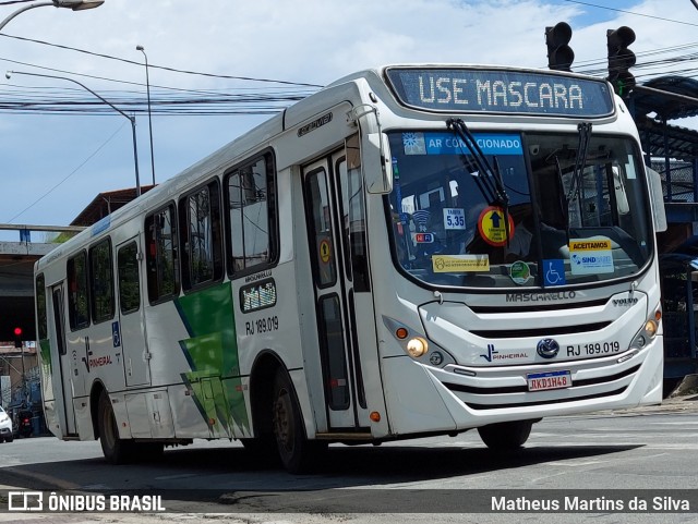 Viação Pinheiral RJ 189.019 na cidade de Volta Redonda, Rio de Janeiro, Brasil, por Matheus Martins da Silva. Número da foto: #8921509.