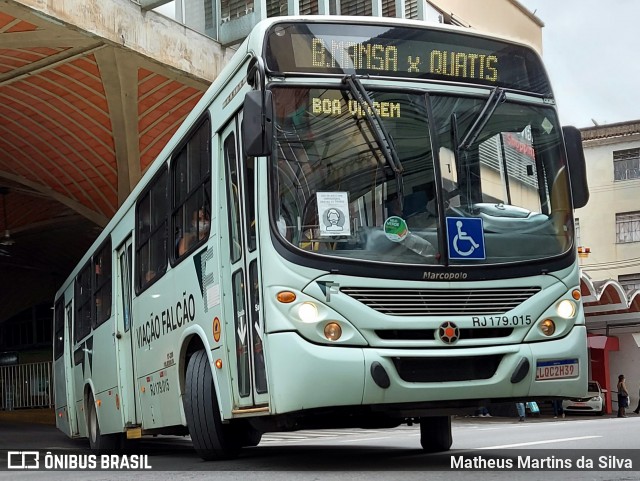 Viação Falcão RJ 179.015 na cidade de Barra Mansa, Rio de Janeiro, Brasil, por Matheus Martins da Silva. Número da foto: #8921458.