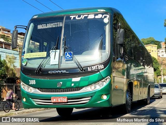Tursan - Turismo Santo André RJ 597.020 na cidade de Volta Redonda, Rio de Janeiro, Brasil, por Matheus Martins da Silva. Número da foto: #8921163.