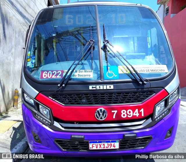 Transwolff Transportes e Turismo 7 8941 na cidade de São Paulo, São Paulo, Brasil, por Phillip Barbosa da silva. Número da foto: #8925441.