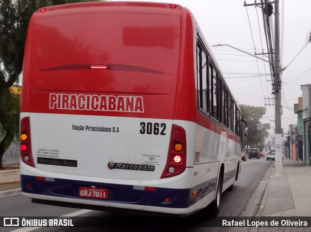 Viação Piracicabana 3062 na cidade de São Paulo, São Paulo, Brasil, por Rafael Lopes de Oliveira. Número da foto: #8927595.