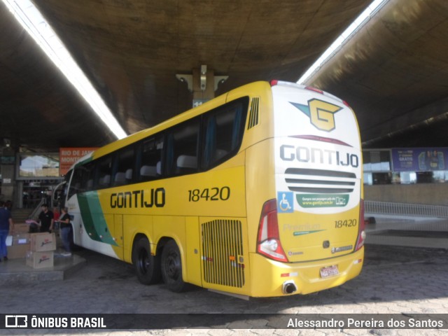 Empresa Gontijo de Transportes 18420 na cidade de Uberlândia, Minas Gerais, Brasil, por Alessandro Pereira dos Santos. Número da foto: #8932443.