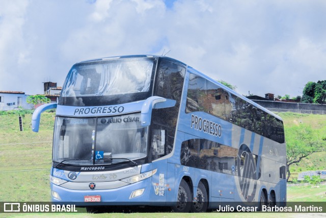 Auto Viação Progresso 6087 na cidade de Aracaju, Sergipe, Brasil, por Julio Cesar  Barbosa Martins. Número da foto: #8932747.