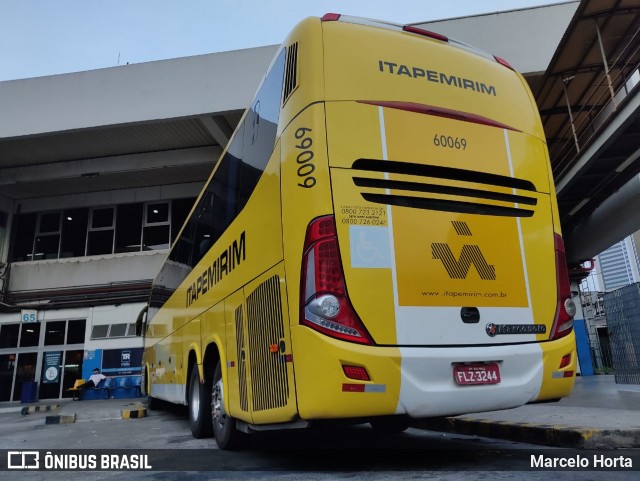 Viação Itapemirim 60069 na cidade de Rio de Janeiro, Rio de Janeiro, Brasil, por Marcelo Horta. ID da foto: 8932571.