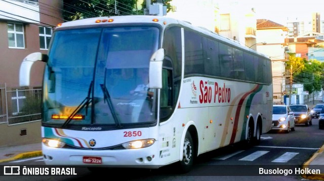 Expresso São Pedro 2850 na cidade de Santa Maria, Rio Grande do Sul, Brasil, por Busologo Holken. Número da foto: #8931231.