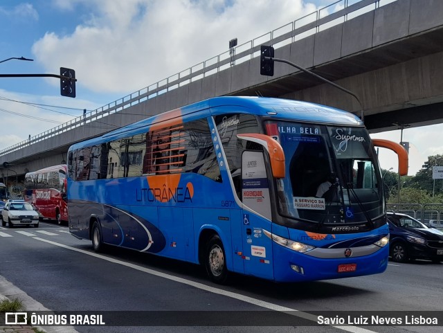 Litorânea Transportes Coletivos 5871 na cidade de São Paulo, São Paulo, Brasil, por Savio Luiz Neves Lisboa. ID da foto: 8931149.