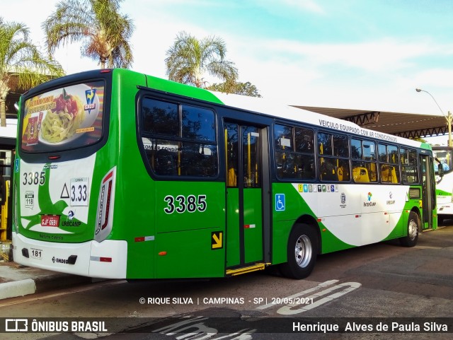 VB Transportes e Turismo 3385 na cidade de Campinas, São Paulo, Brasil, por Henrique Alves de Paula Silva. ID da foto: 8934277.