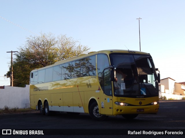 Viação Itapemirim 5869 na cidade de Teresina, Piauí, Brasil, por Rafael Rodrigues Forencio. ID da foto: 8935821.