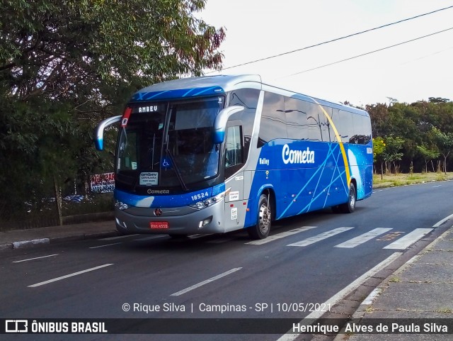 Viação Cometa 18524 na cidade de Campinas, São Paulo, Brasil, por Henrique Alves de Paula Silva. ID da foto: 8936178.