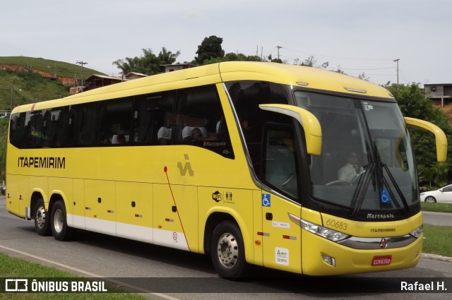 Viação Itapemirim 60683 na cidade de Barra do Piraí, Rio de Janeiro, Brasil, por Rafael H.. ID da foto: 8936196.