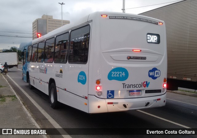 Nova Transporte 22274 na cidade de Cariacica, Espírito Santo, Brasil, por Everton Costa Goltara. Número da foto: #8937091.