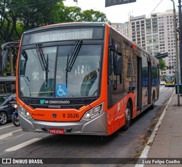 Viação Gato Preto 8 2626 na cidade de São Paulo, São Paulo, Brasil, por Luiz Felipe Coelho. ID da foto: 8942003.