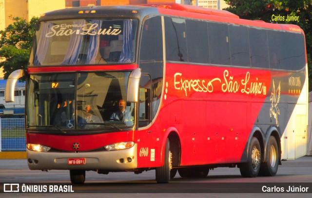 Expresso São Luiz 6960 na cidade de Goiânia, Goiás, Brasil, por Carlos Júnior. Número da foto: #8940752.
