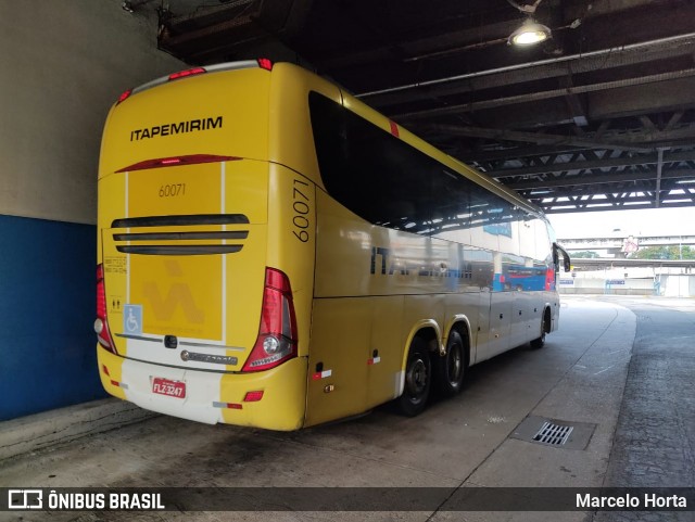 Viação Itapemirim 60071 na cidade de Rio de Janeiro, Rio de Janeiro, Brasil, por Marcelo Horta. Número da foto: #8941752.